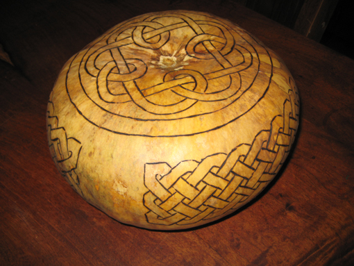 Celtic Wood Burning Gourd