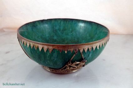 Jade Dragon and Phoenix Bowl