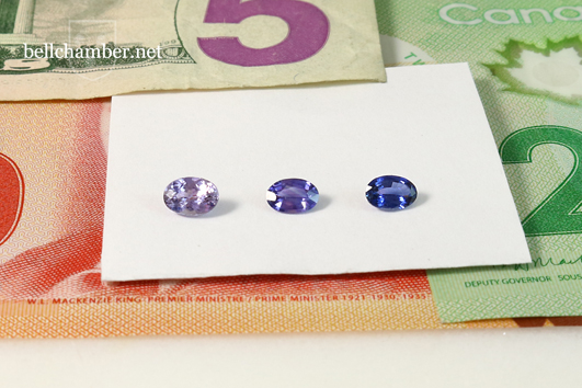 Purple Oval Sapphires 3/4 carat each