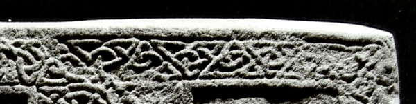 Triskele design unique to the Rosy Priory Celtic cross stone