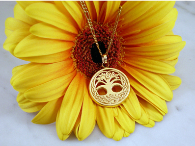 Celtic Tree of Life Pendant in Gold