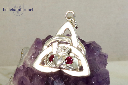Claddagh Triskele with Rubies