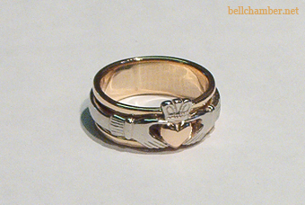 3 Tone Gold ring with inside ring