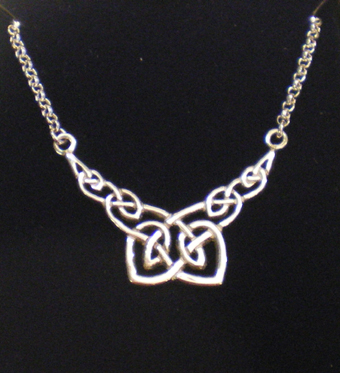 Small Moores Loveknot pendant 1.5 inches across the top. Model P333SN