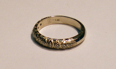 Custom Made White Gold Diamond Ring