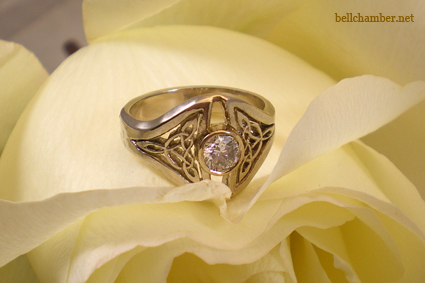 Celtic Gold Ring with 1/2 ct Diamond
