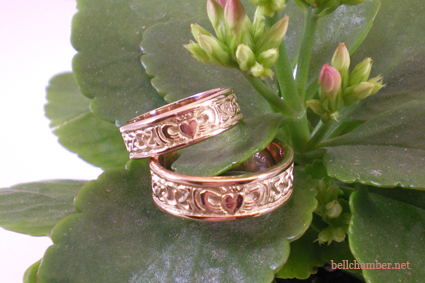 Gold Celtic Claddagh Wedding Rings