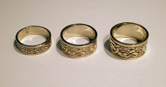 Celtic Wolfhound Rings