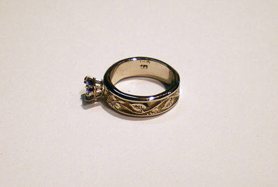 Side view of Habiscus Flower Ring