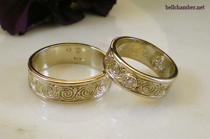 Custom Celtic Wedding Rings