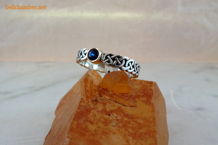 Celtic Ring with Blue Sapphire