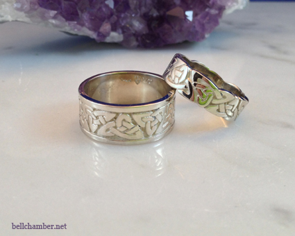 Eternity Triskele Celtic Rings 10mm and 8mm wide