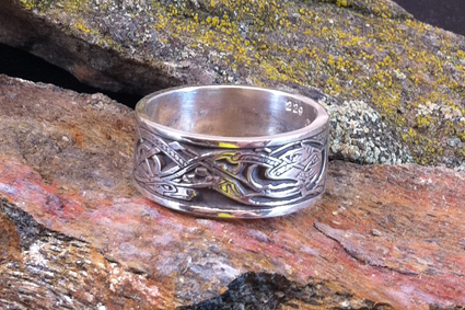 Celtic Griffin and Dragon Ring