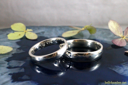Silver Wedding rings Half-round