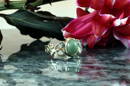 Celtic Ring with Jade