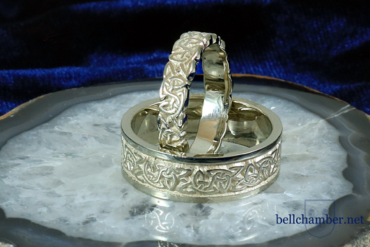 Celtic Highlander White gold rings
