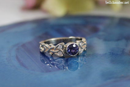 Purple Sapphire (Tanzanite) Celtic Ring