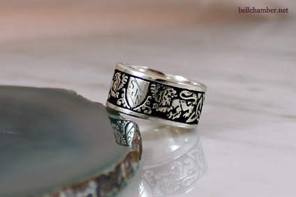 Lion Crest Ring with Shield