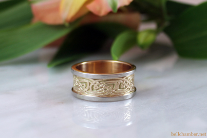 Two Tone Celtic Interlace ring