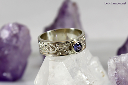 Purple Sapphire Celtic Ring