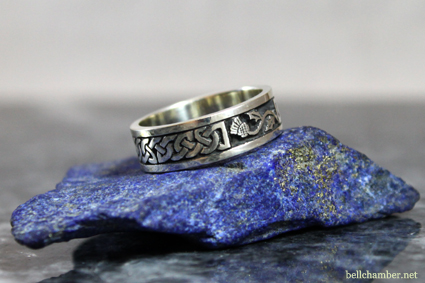Celtic Thistle Ring in Silver