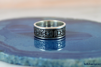 Thistle Triskele Ring in an Art Nouveau Style