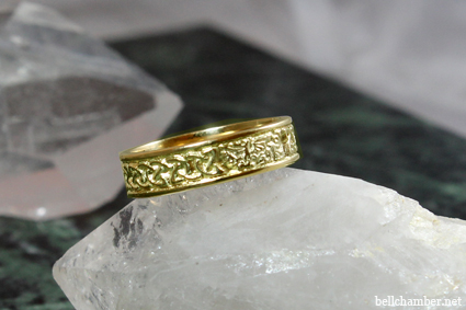Welsh Dragon Ring in Gold Thin width