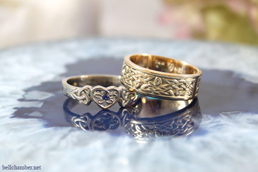 Celtic Heart and Interlace ring in Gold
