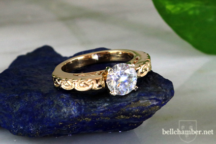 Celtic diamond ring