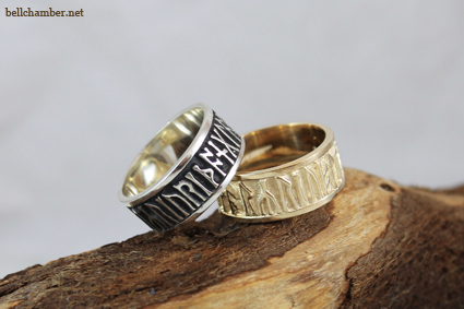 Kingsmoore Saxon Rune Rings in Silver and Gold