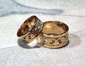 Tree of Life Rings in Gold